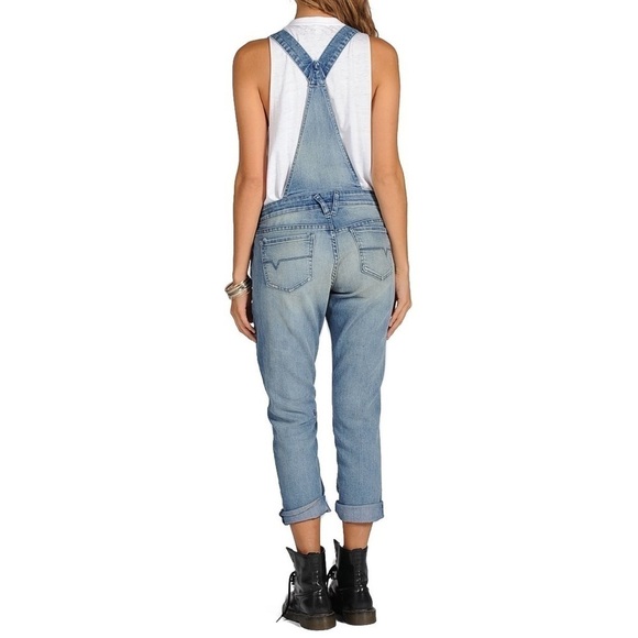 Volcom Super Stoned Skinny Denim Overalls Size XS - Picture 2 of 14